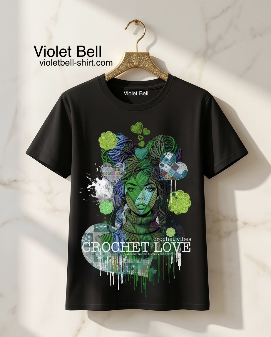 IMG_0780 Crochet Love Printed T-Shirt - Image 3