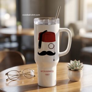 white printed coffee mug